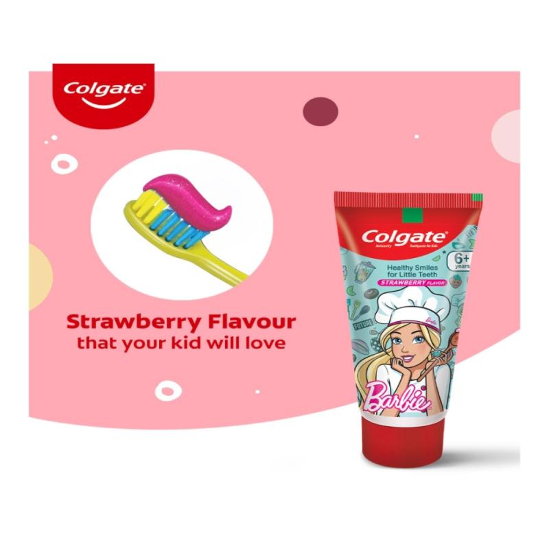 Colgate Kids Toothpaste 6+ Years - Strawberry Flavour - Barbie - 80 g