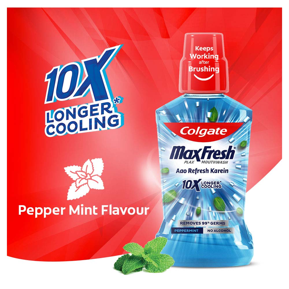 Colgate Mouthwash - MaxFresh Plax Peppermint - 250 ml