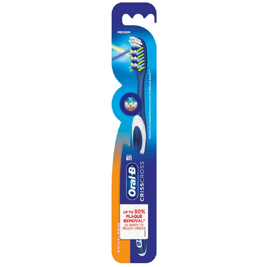 Oral-B Criss Cross Anti-Plaque Toothbrush - Medium - 1 pcs