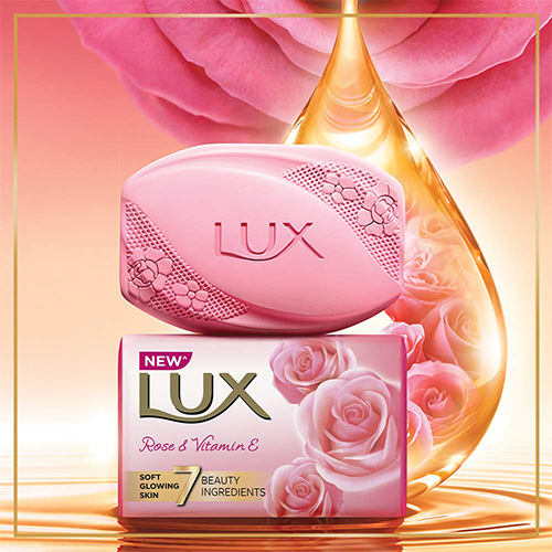 Lux Rose & Vitamin E Soap For Glowing Skin - 3x150 g