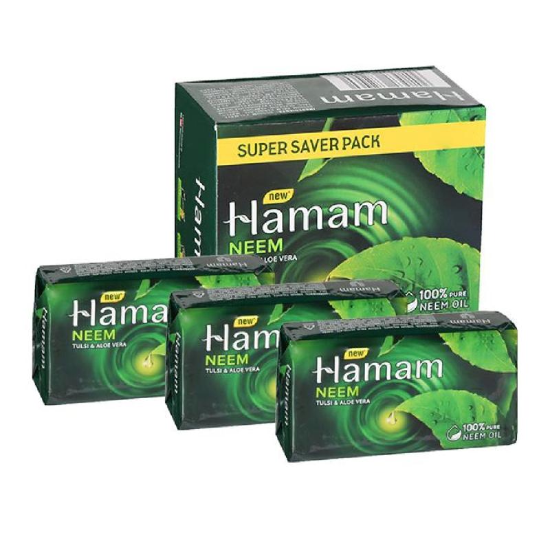 Hamam Soap - Neem Tulsi and Aloevera - 150 g (Pack of 3)
