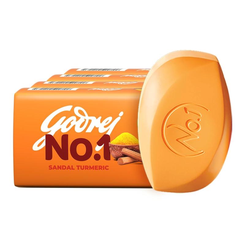 Godrej No.1 Sandal & Turmeric Soap - 5x100 g