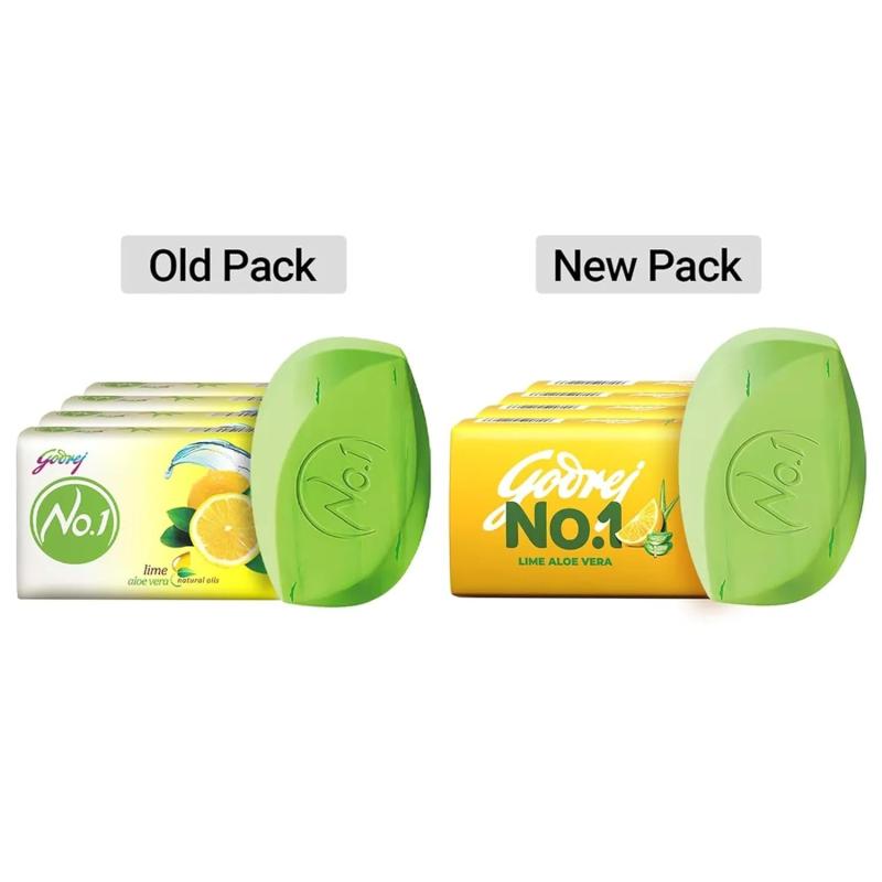 Godrej No.1 Lime & Aloe Vera Soap - 4x150 g