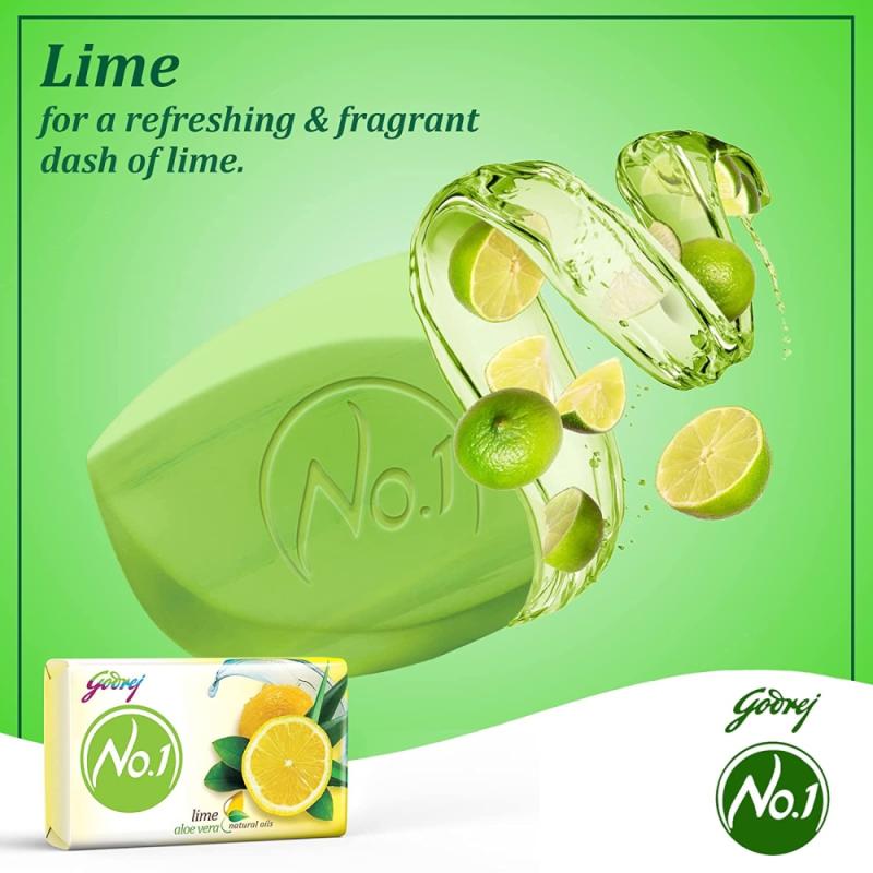 Godrej No.1 Lime & Aloe Vera Soap - 4x150 g