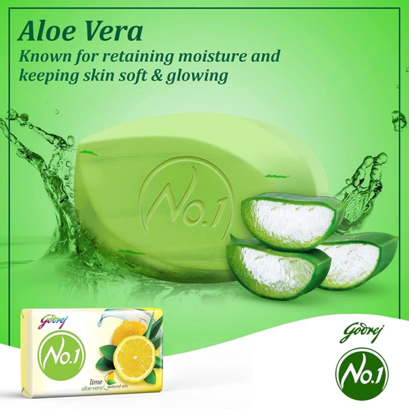 Godrej No.1 Lime & Aloe Vera Soap - 5x100g