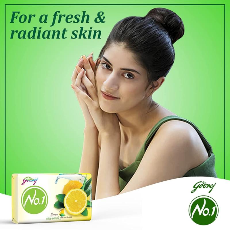 Godrej No.1 Lime & Aloe Vera Soap - 5x100g