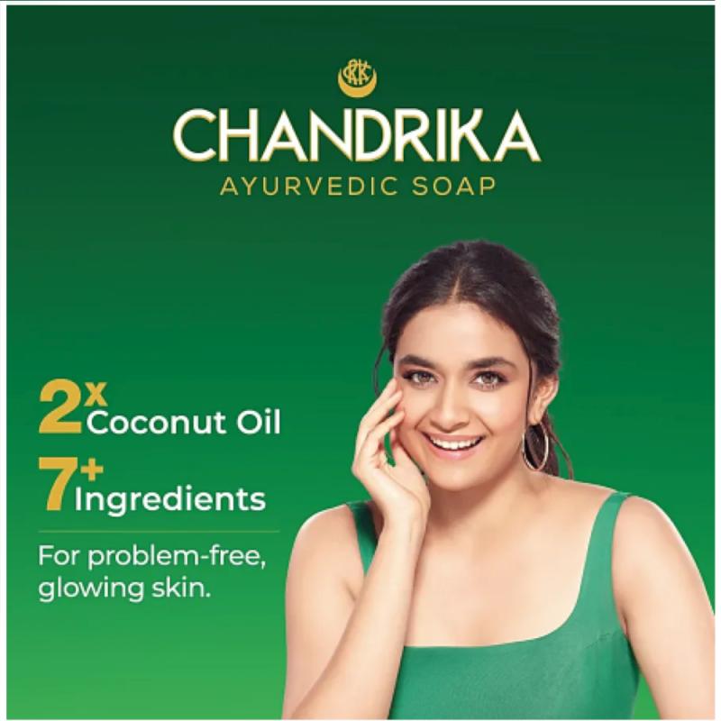 Chandrika Bathing Soap - Ayurvedic - 3x125g+(Get 75g Free)