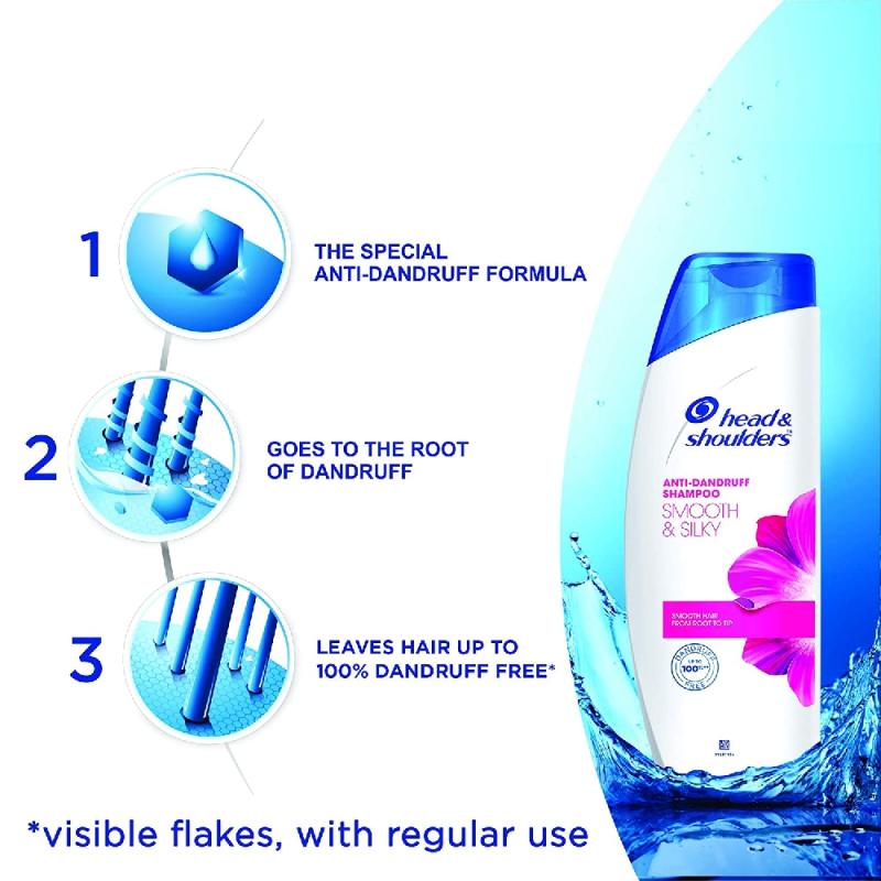 Head & shoulders Smooth & Silky Anti-Dandruff Shampoo - 340 ml