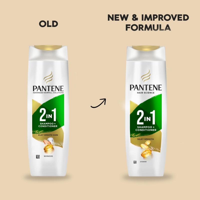 Pantene 2-In-1 Silky Smooth Care Shampoo + Conditioner - 180 ml