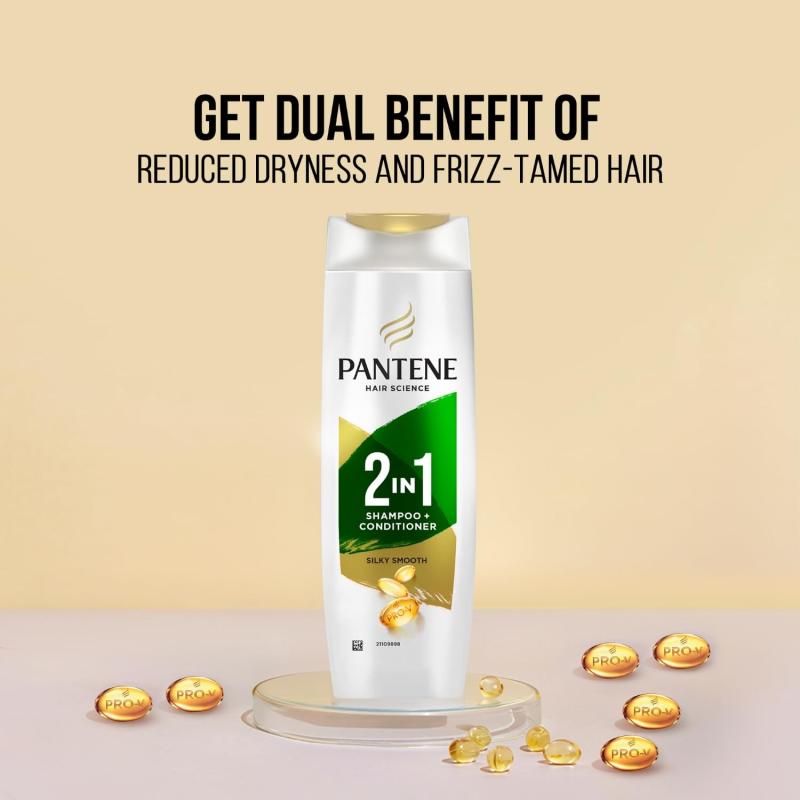 Pantene 2-In-1 Silky Smooth Care Shampoo + Conditioner - 180 ml