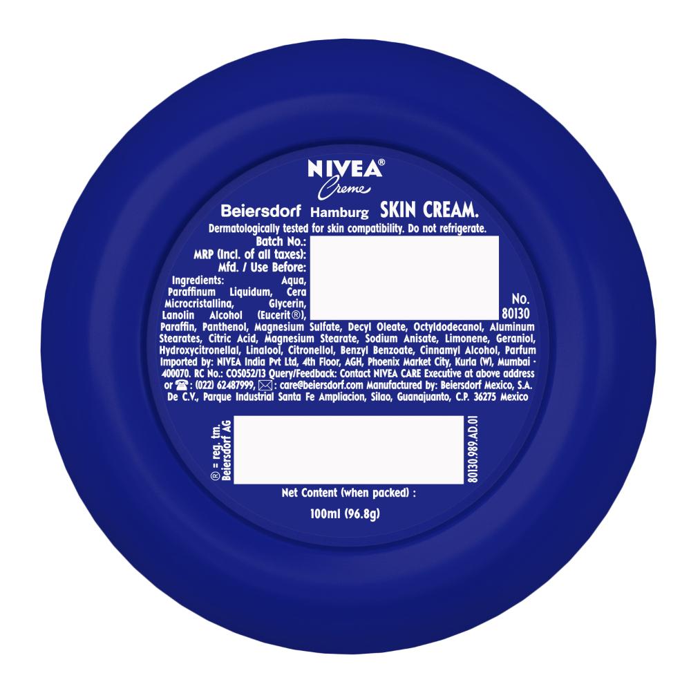 Nivea Blue Moisturiser Cream - 100 ml