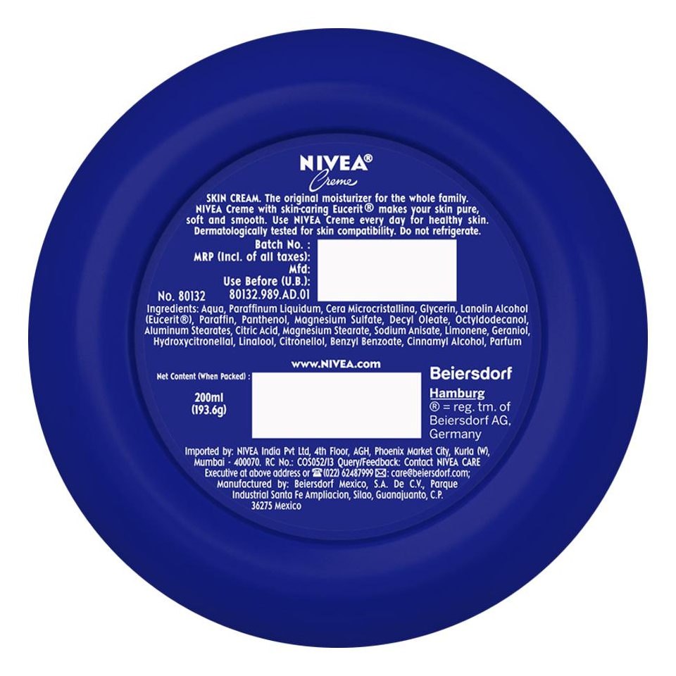 Nivea Blue Moisturiser Cream - 200 ml