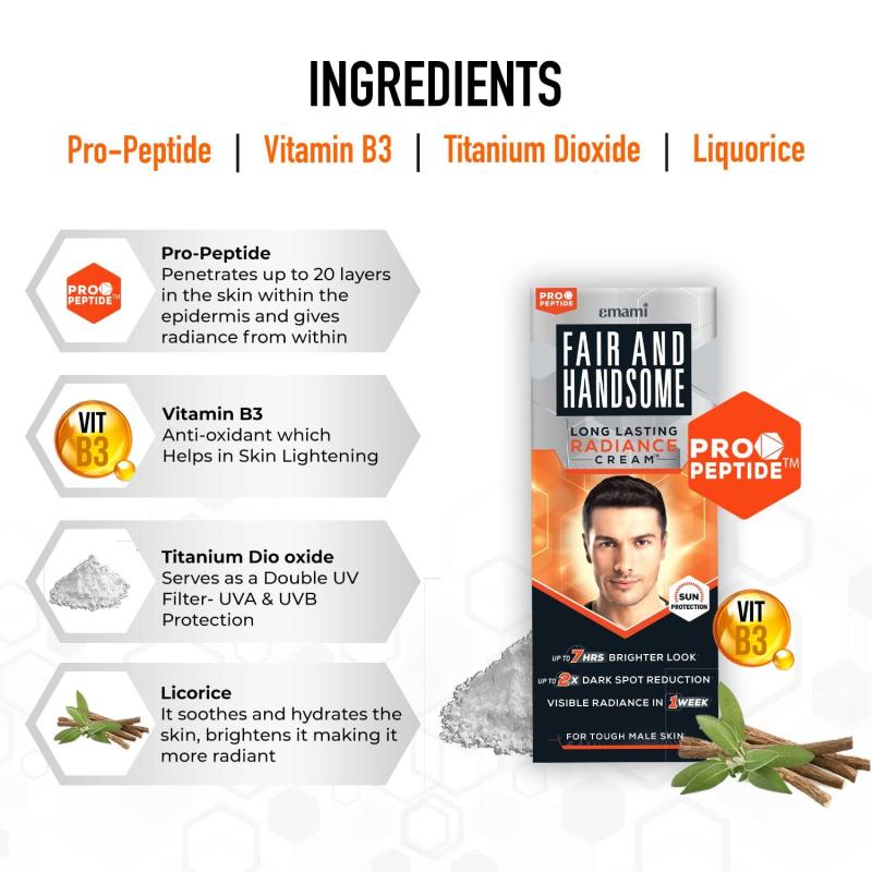 Emami Fair and Handsome  Radiance Face Cream - 60 g