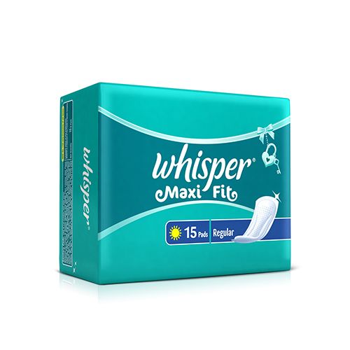 Whisper Sanitary Pads Maxi Fit Regular - 15 pcs