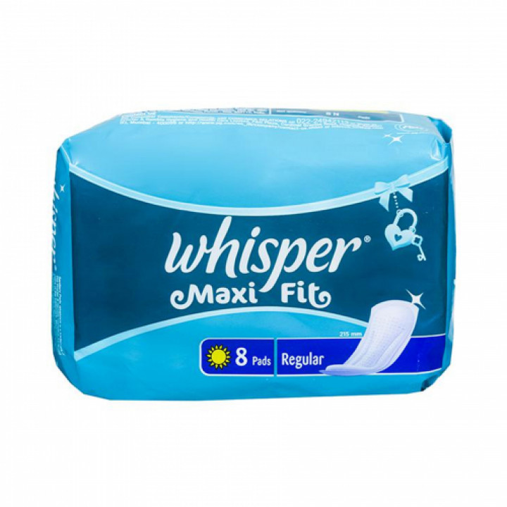 Whisper Sanitary Pads Maxi Fit Regular - 8 pcs