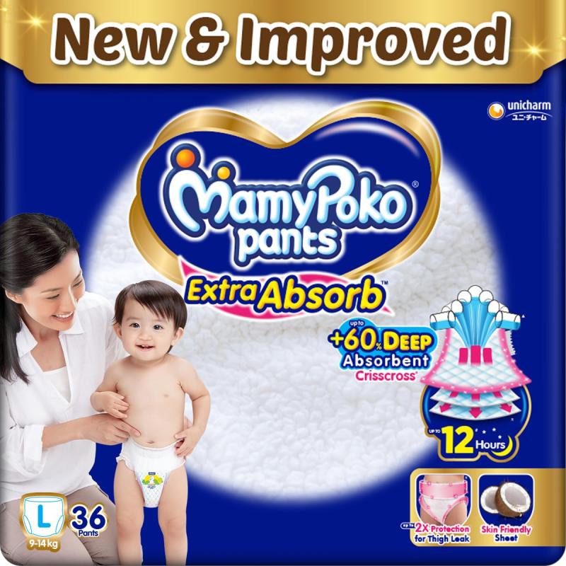 Mamypoko Pants - Extra Absorb Diaper - L - 36 pcs
