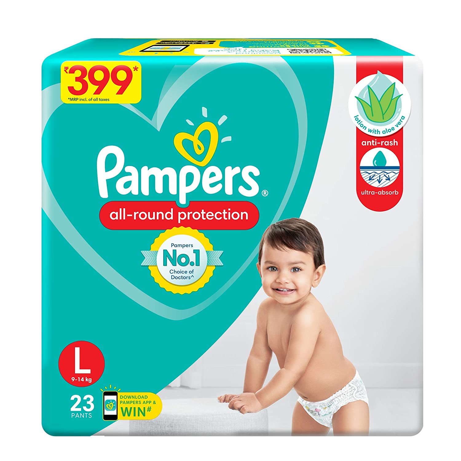 Pampers All Round Protection Pants - L - (9 - 14 kg) - 23 PCS