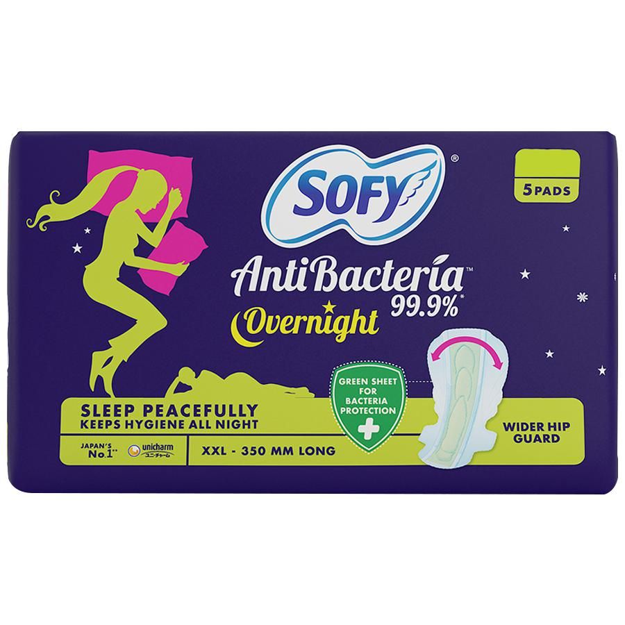 Sofy Antibacteria Overnight Pads - XXL - 5 pcs