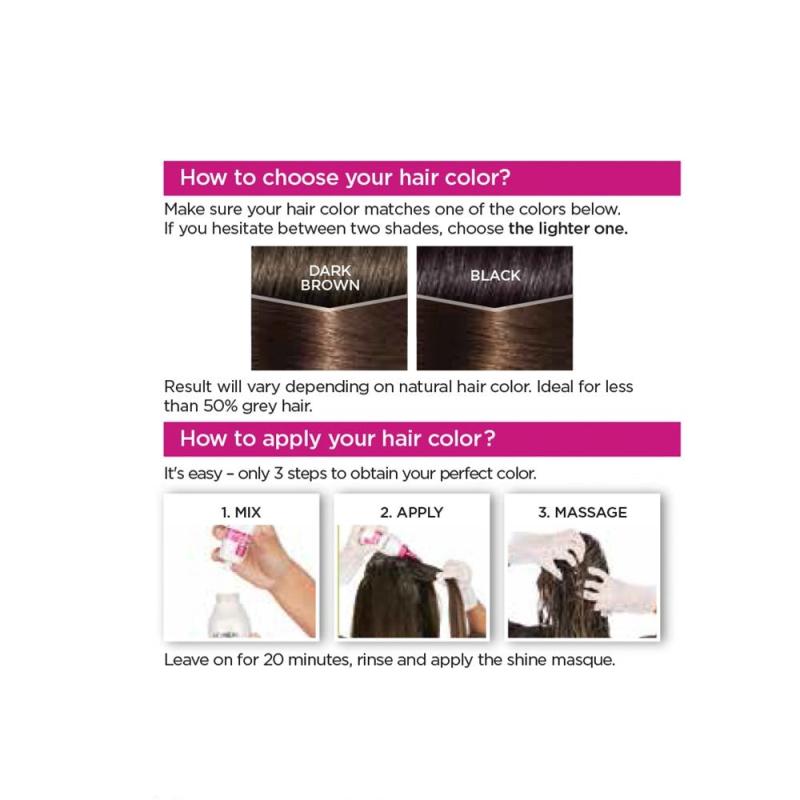 Loreal Paris Casting Creme Gloss Hair Colour - (300 Darkest Brown) - 87.5 g + 72 ml