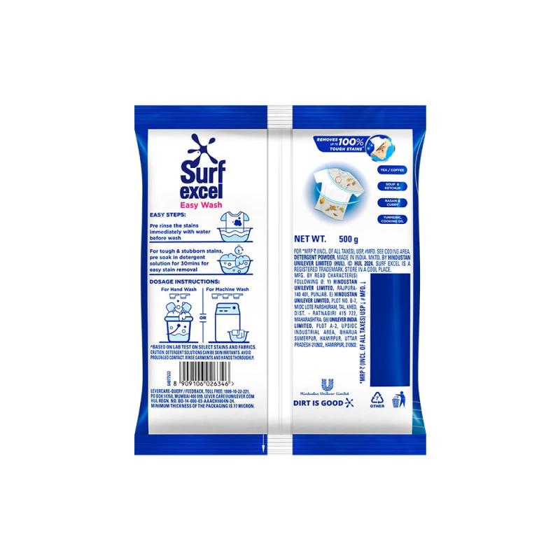 Surf Excel Easy Wash Detergent Powder - 500 g