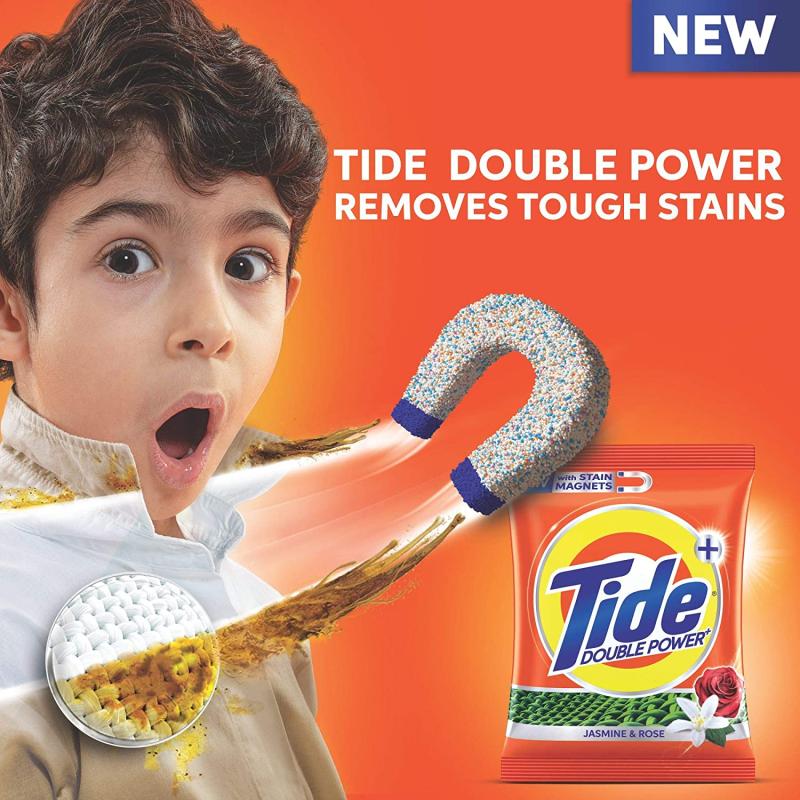 Tide Plus Double Power Detergent Powder-Jasmine & Rose - 5 kg