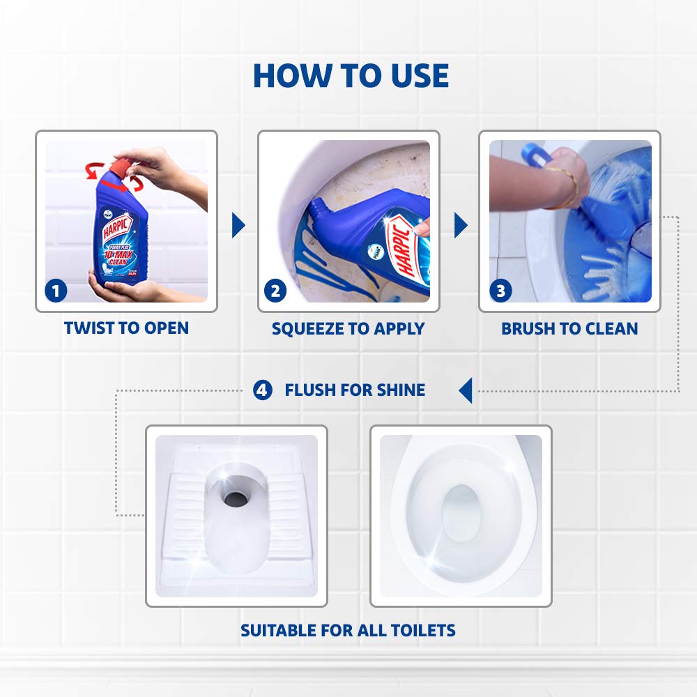 Harpic (Blue) Power Plus Toilet Cleaner Liquid - 500 ml