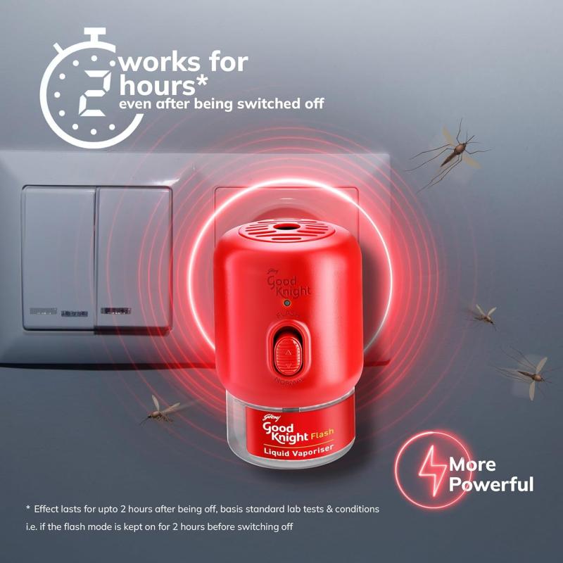 Good Knight Flash Liquid Vaporiser (Machine +  Refill) - 45 ml