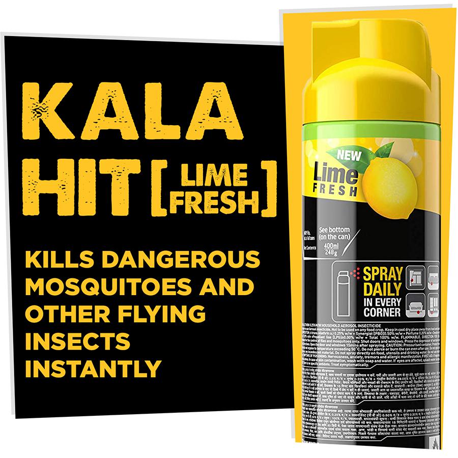 HIT Mosquito & Fly Killer Spray (Yellow) - Lime Fragrance - 400 ml