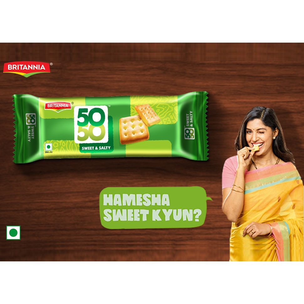 Britannia 50 50 Sweet & Salty Biscuits - 150 g