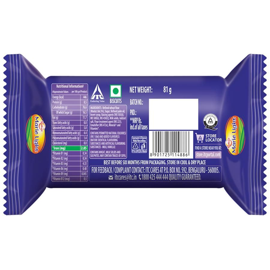Sunfeast Marie Light Biscuits - Active - 81 g