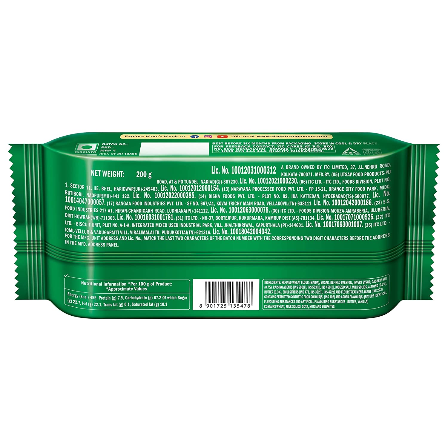 Sunfeast Moms Magic - Cashew & Almond - 200 g