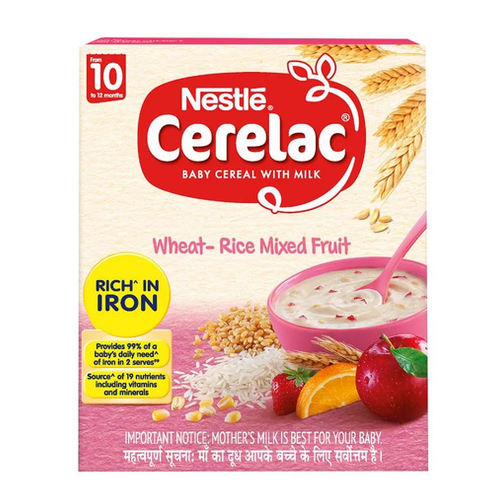 Nestle Cerelac with Milk Wheat Rice Mixed Fruit (From 10-12 Months) - 300 g