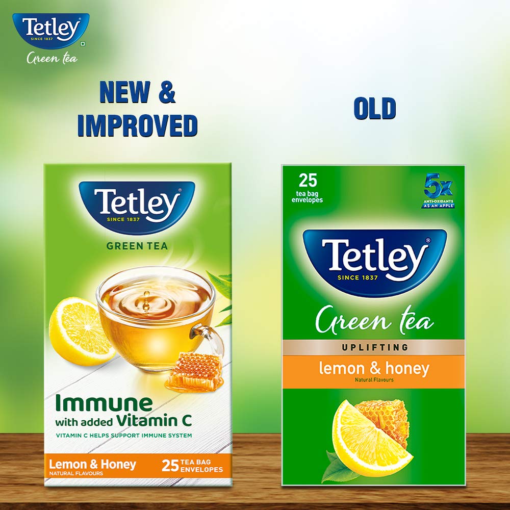 Tetley Green Tea - Lemon &   Honey - 25 Bags