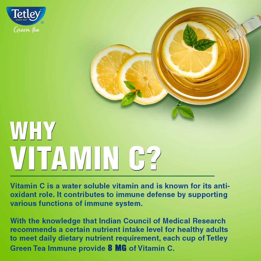 Tetley Green Tea - Lemon &   Honey - 25 Bags