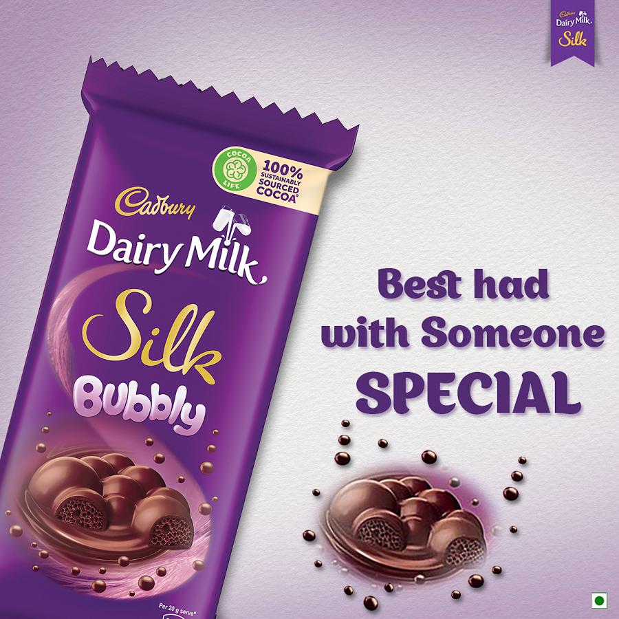 Cadbury Dairy Milk Silk Bubbly Chocolate - 120 g