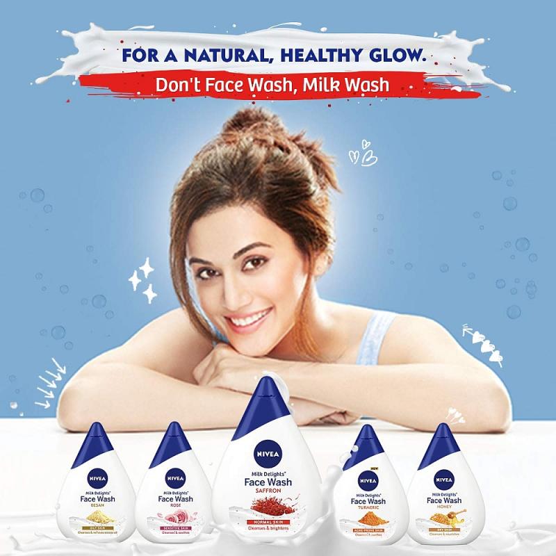 Nivea Milk Delights Face Wash - Rose - 100 ml
