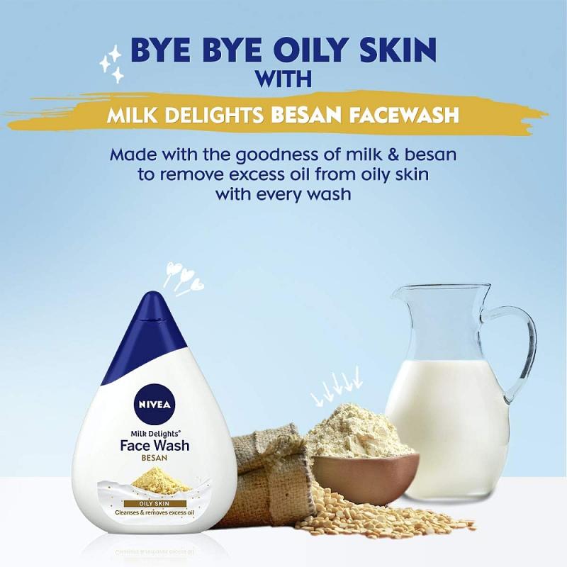 Nivea Milk Delights Face Wash - Besan - 100 ml