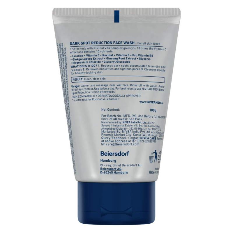 Nivea Men Dark Spot Reduction Face Wash - 100 g