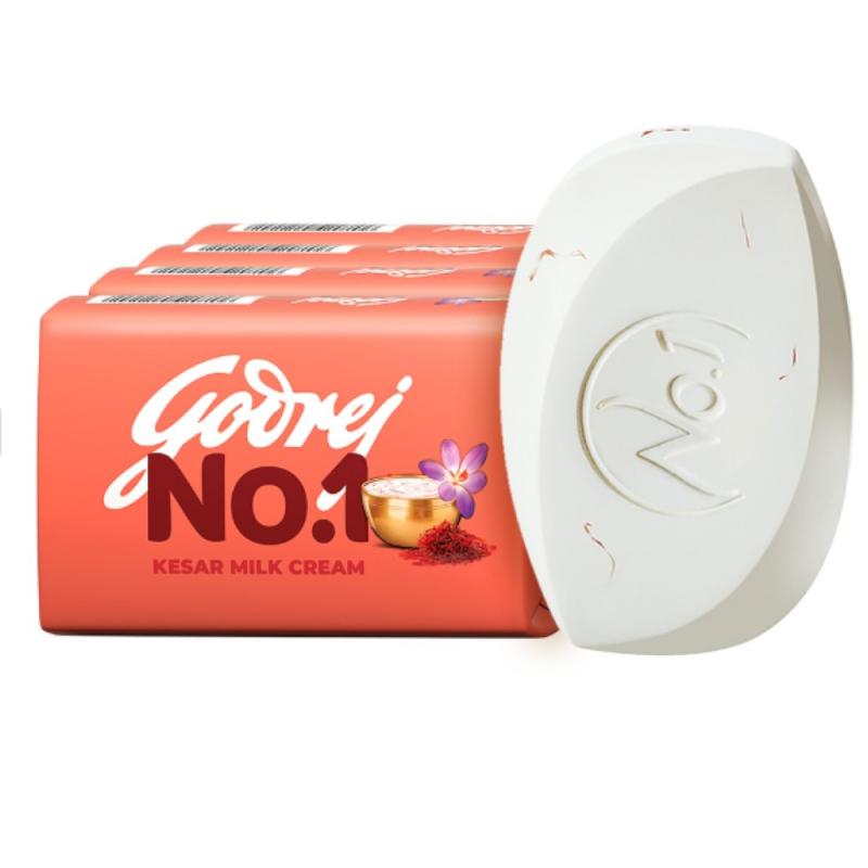 Godrej No.1 Kesar & Milk Cream Soap - 4x150 g