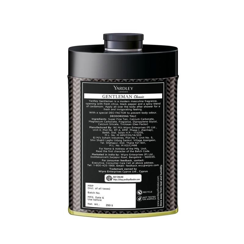 Yardley Gentleman Talcum Powder - 250 g