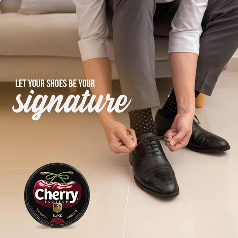 Cherry Blossom Black Shoe Polish - 15 g