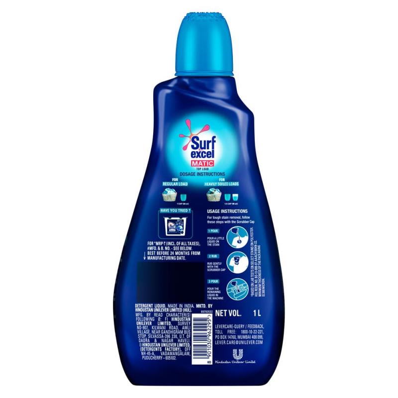 Surf Excel Matic Top Load Liquid  Detergent - 1 L