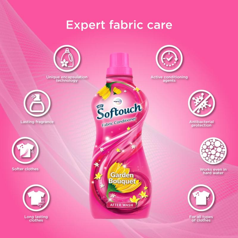 Wipro Softouch Fabric Conditioner-Garden Bouquet - 860 ml